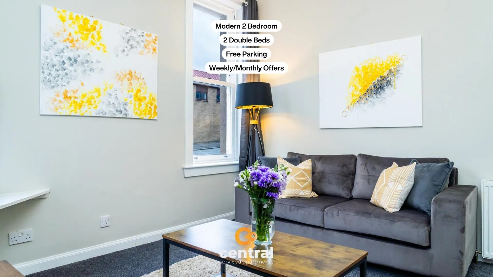 Central Serviced Apartments - 2 Bedroom - Ground Floor - Modern - Sleeps 4 - 2 X Double Beds - Free Street Parking - Fully Equipped - Short & Long Term Stays Available - Contact Us For Your Requirements Dundee